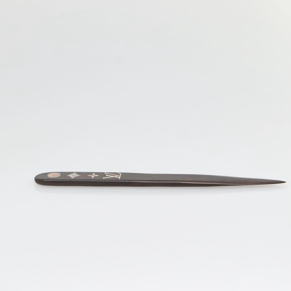 LOUIS VUITTON Paper Knife Wood Brown LV Auth 142383V
