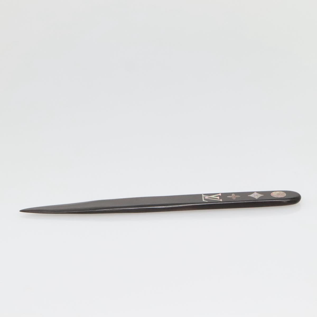 LOUIS VUITTON Paper Knife Wood Brown LV Auth 142383V