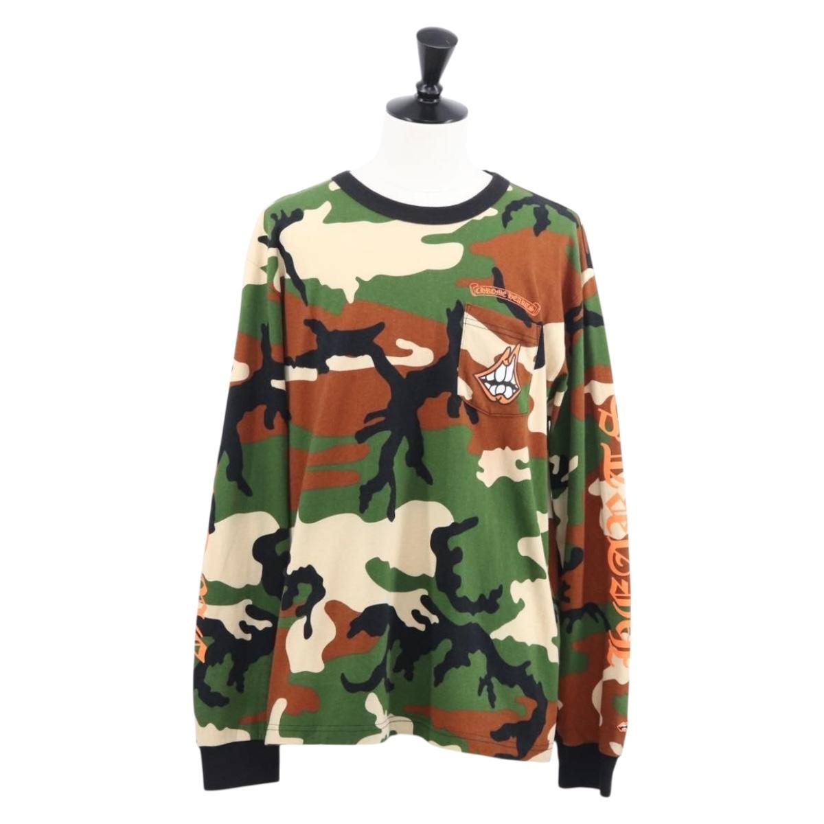 Chrome Hearts 22 Stainless Steel PRO Caution Matty Boy Long Sleeved Auth 142395M