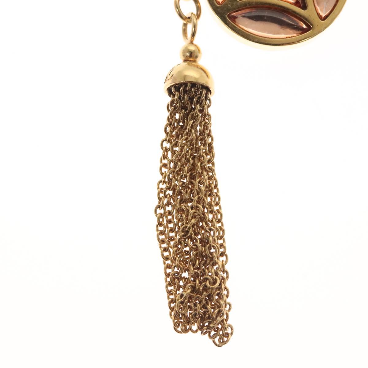 LOUIS VUITTON Porte Cles Ice Flower Charm metal Gold Tone M66780 LV Auth 142402V