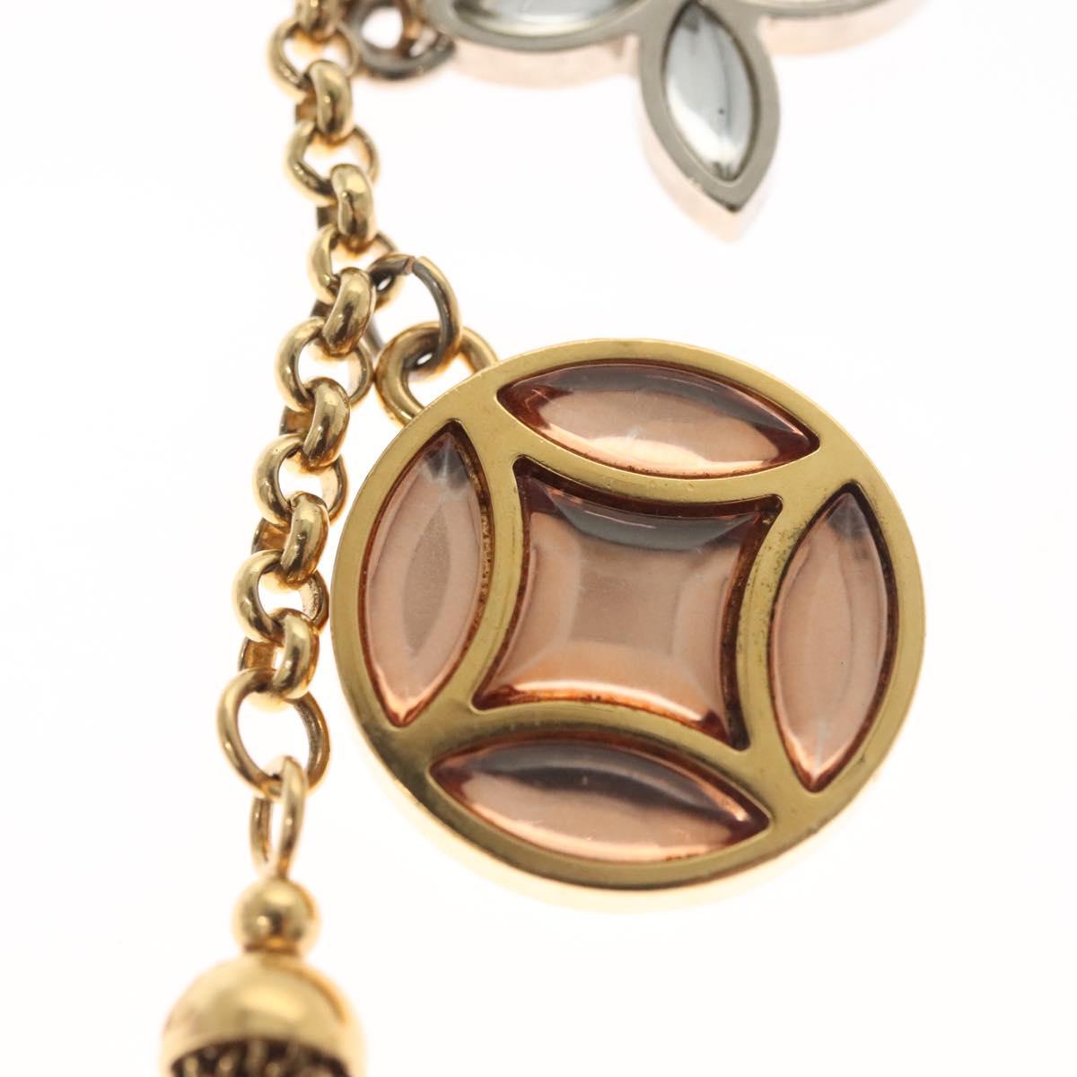 LOUIS VUITTON Porte Cles Ice Flower Charm metal Gold Tone M66780 LV Auth 142402V