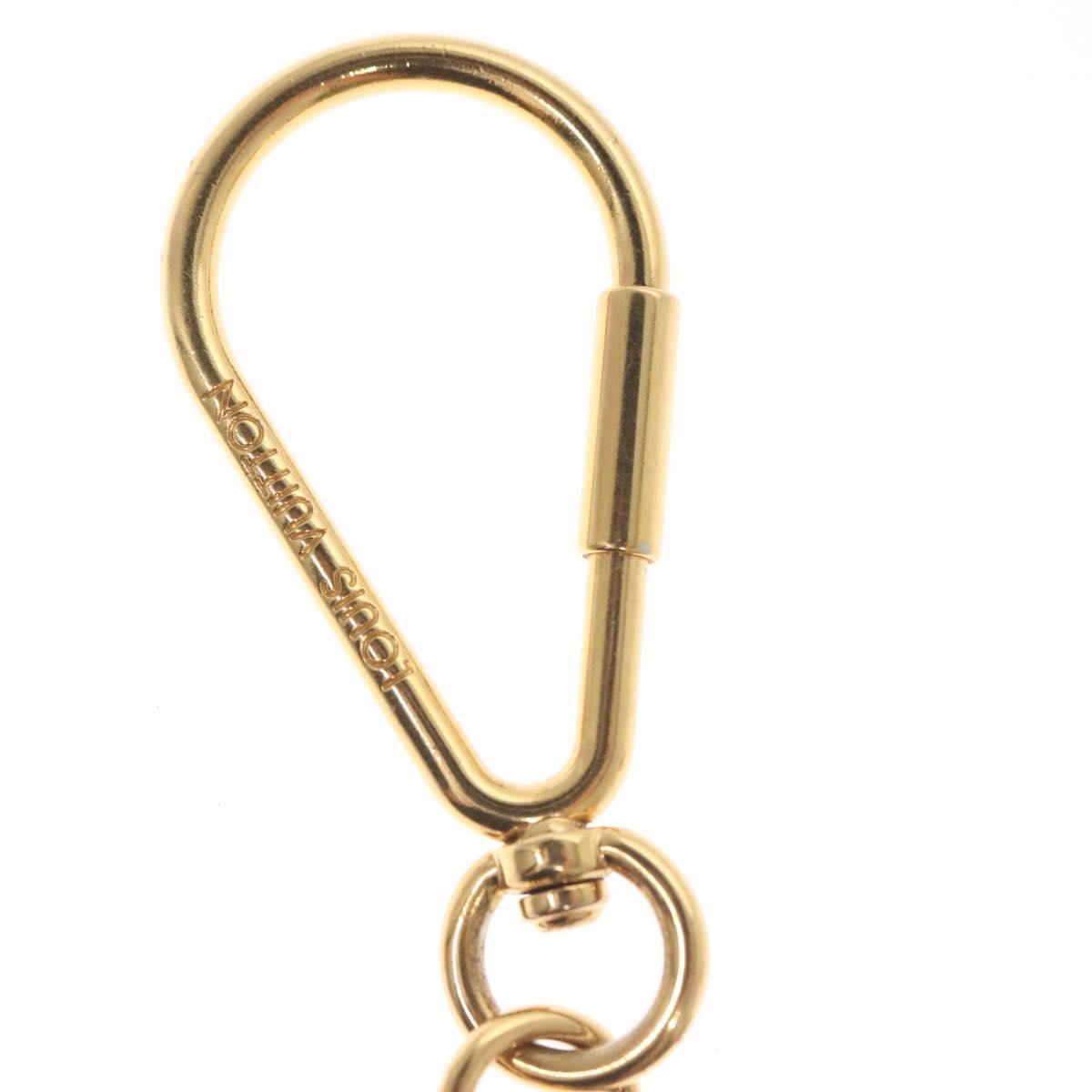 LOUIS VUITTON Porte Cles Ice Flower Charm metal Gold Tone M66780 LV Auth 142402V