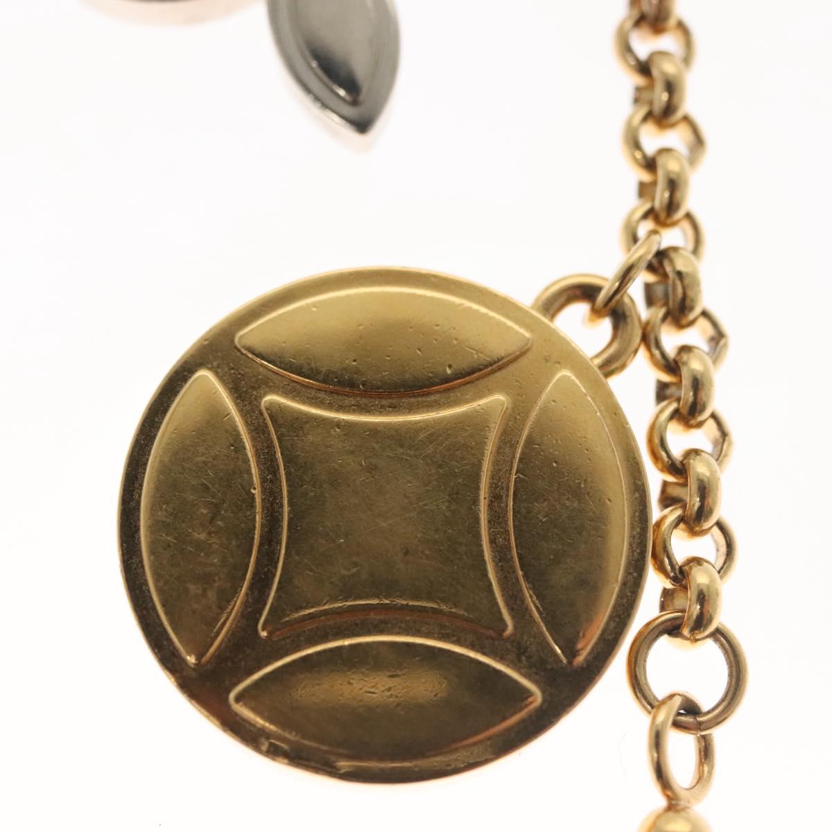 LOUIS VUITTON Porte Cles Ice Flower Charm metal Gold Tone M66780 LV Auth 142402V