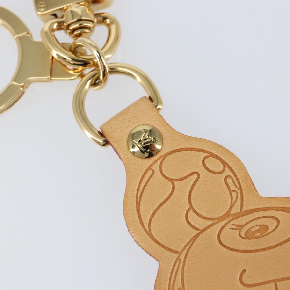 LOUIS VUITTON Takashi Murakami Porte Cles Panda Charm Beige M62637 Auth 142403V