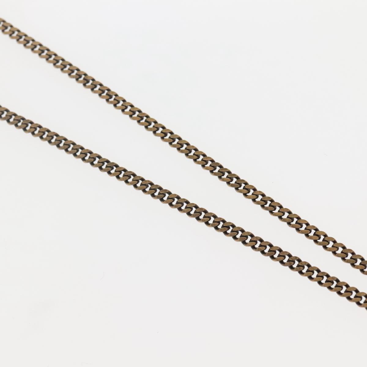 LOUIS VUITTON Collier Printed Initials LV Wood Necklace Gold MP2780 Auth 142405M