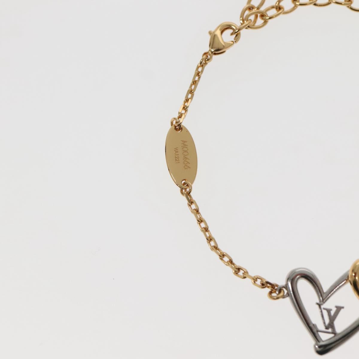 LOUIS VUITTON Brassle Heart Falling in Love Bracelet Gold M00466 LV Auth 142406SAM