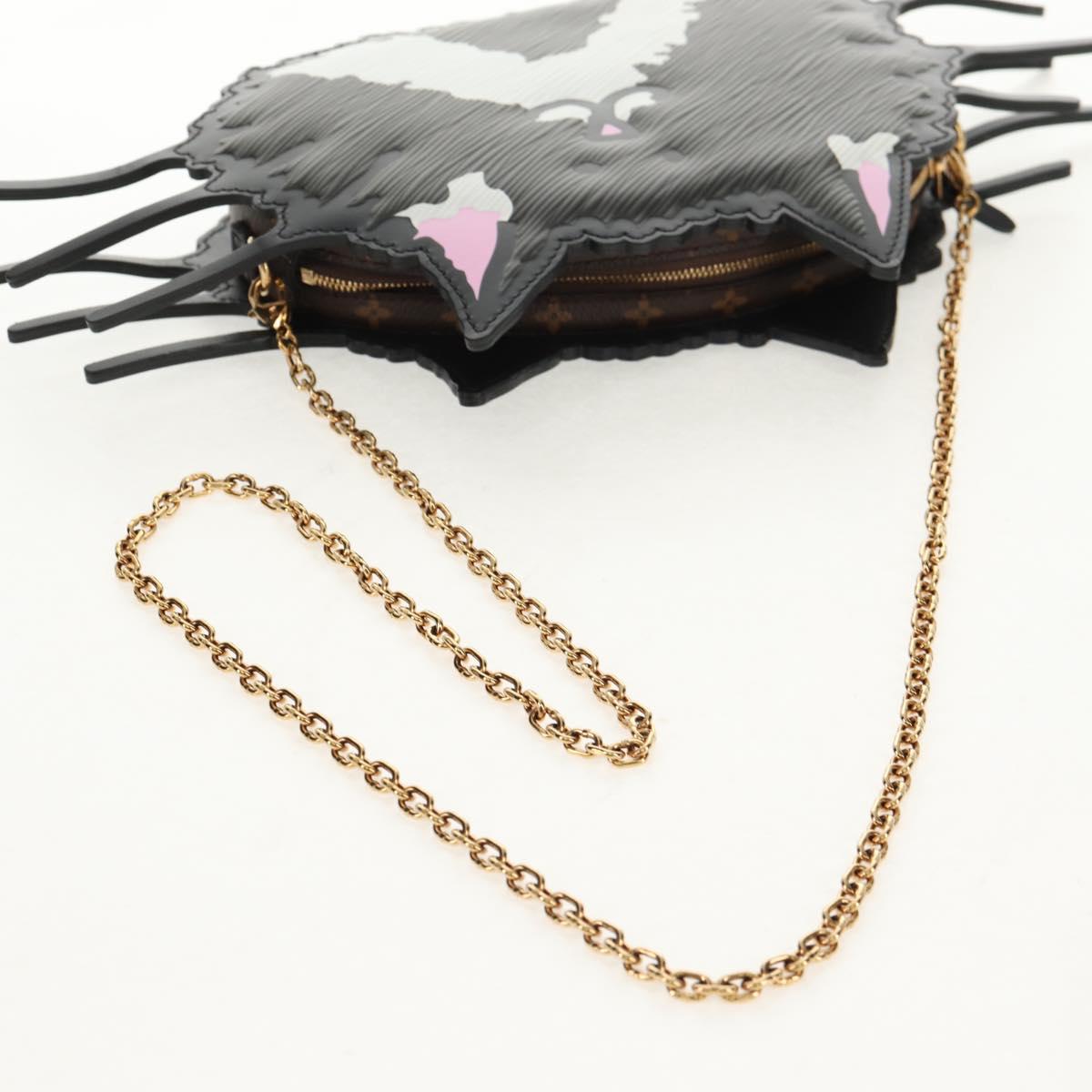 LOUIS VUITTON Epi Cat Face Pochette Shoulder Bag Gray LV Auth 142442SAM