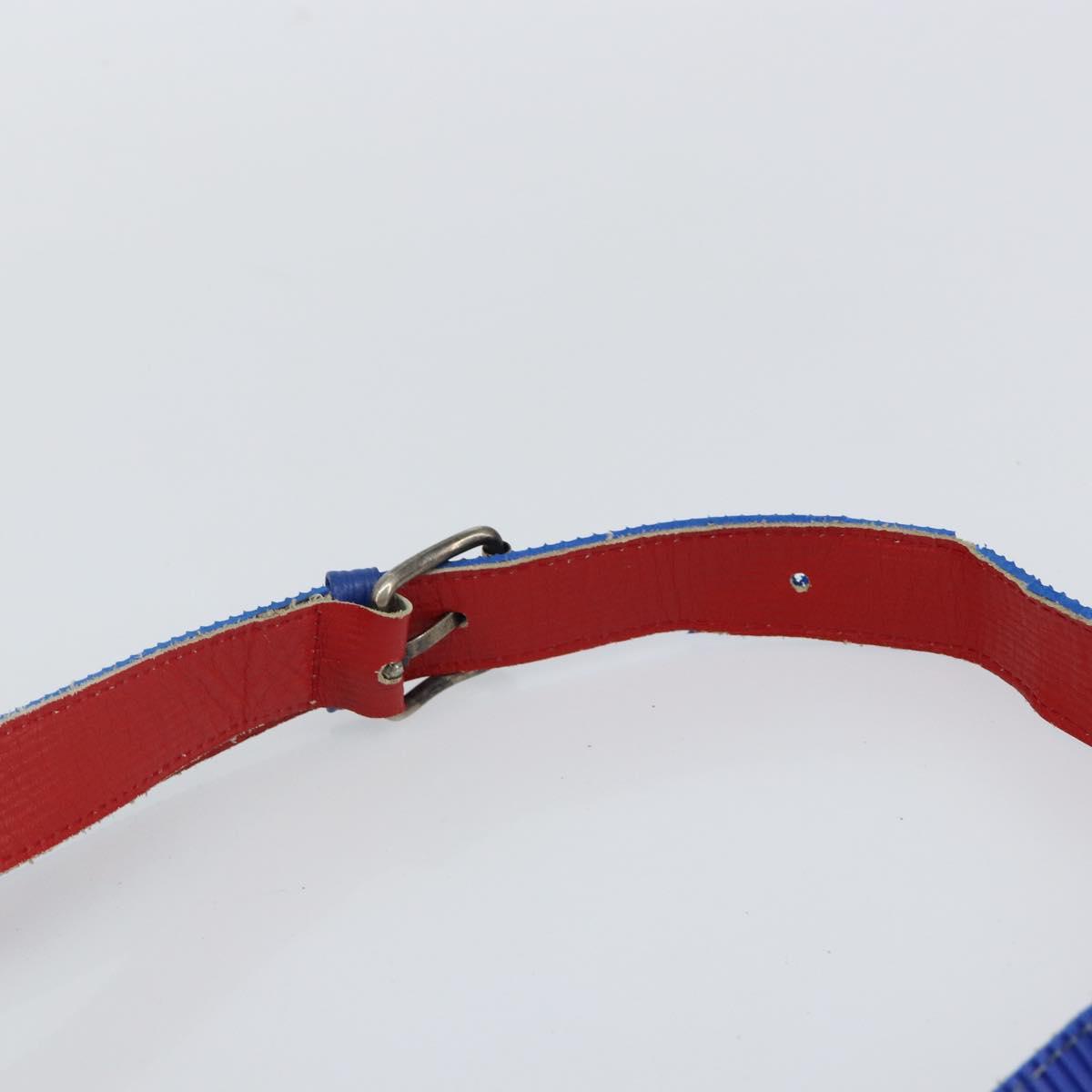 FENDI Shoulder Bag Rubber Blue Silver Auth 142445