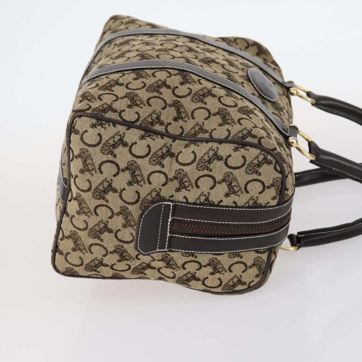 CELINE C Macadam Canvas Shoulder Bag PVC Leather 3Set Brown Gold Auth 142449