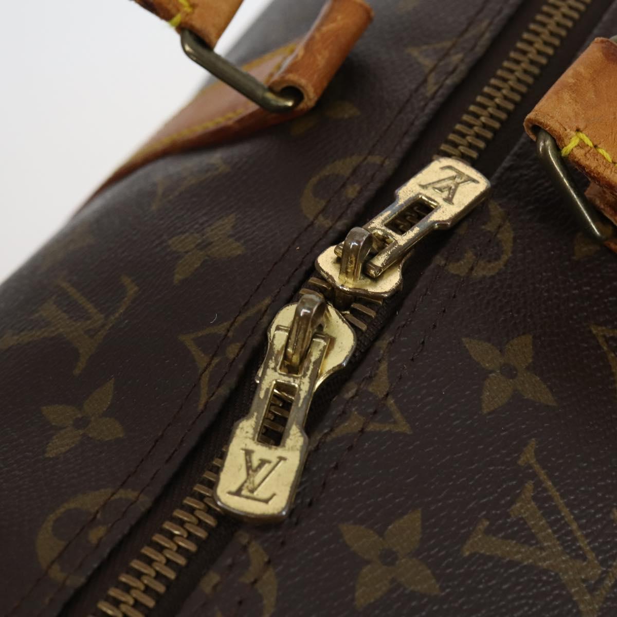 LOUIS VUITTON Monogram Keepall Bandouliere 55 Boston Bag M41414 LV Auth 142469