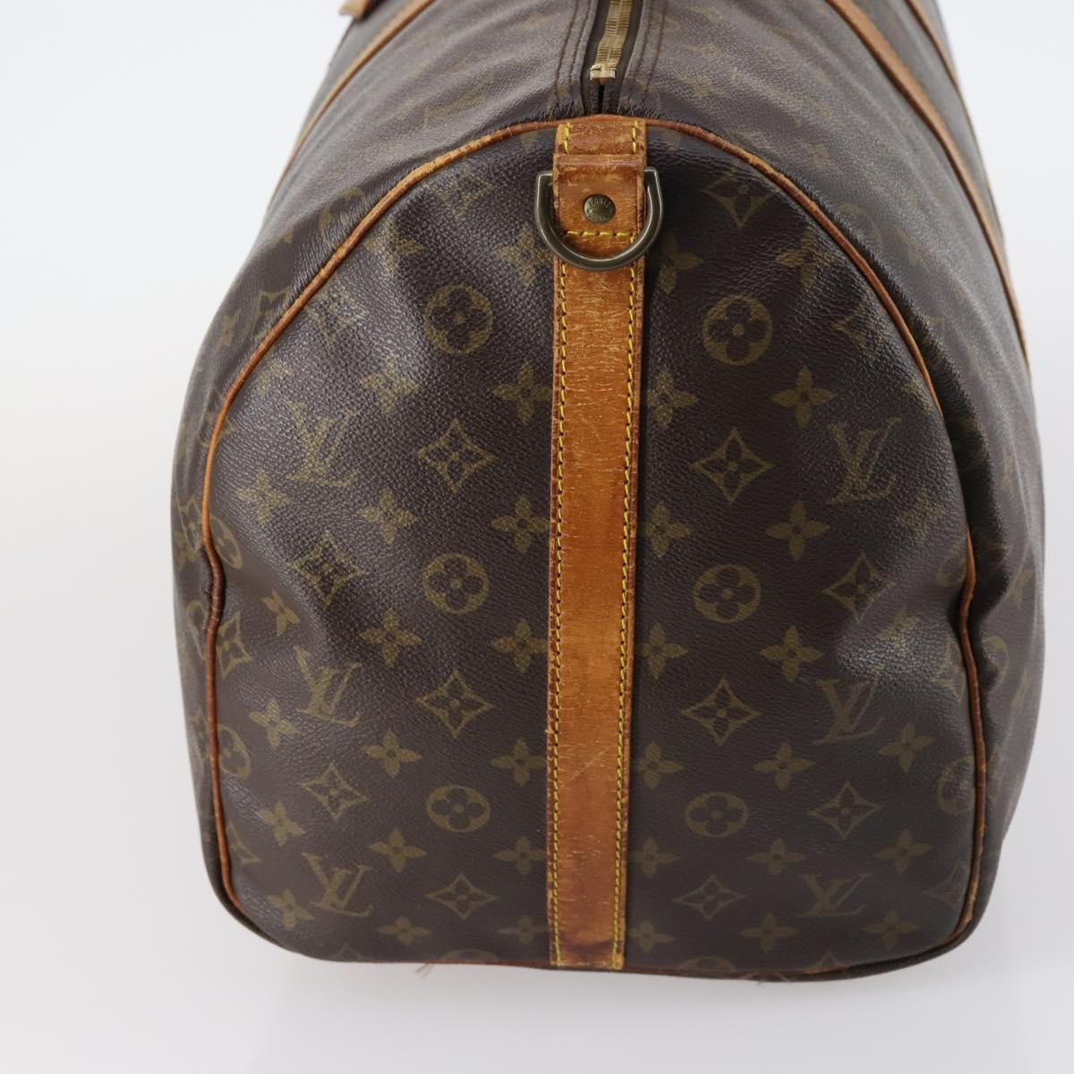 LOUIS VUITTON Monogram Keepall Bandouliere 55 Boston Bag M41414 LV Auth 142469