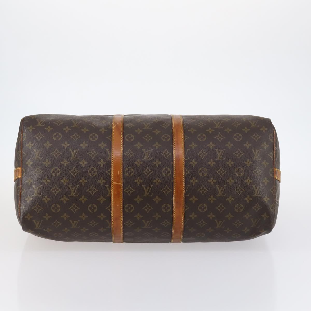 LOUIS VUITTON Monogram Keepall Bandouliere 55 Boston Bag M41414 LV Auth 142469