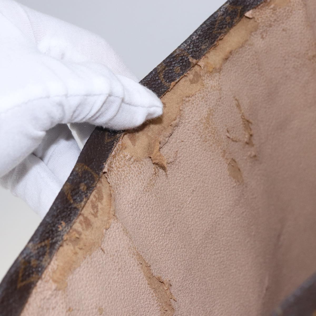 LOUIS VUITTON Monogram Sac Plat Hand Bag M51140 LV Auth 142474