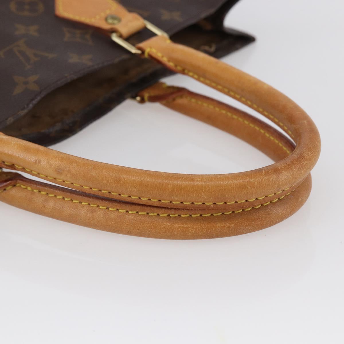 LOUIS VUITTON Monogram Sac Plat Hand Bag M51140 LV Auth 142474