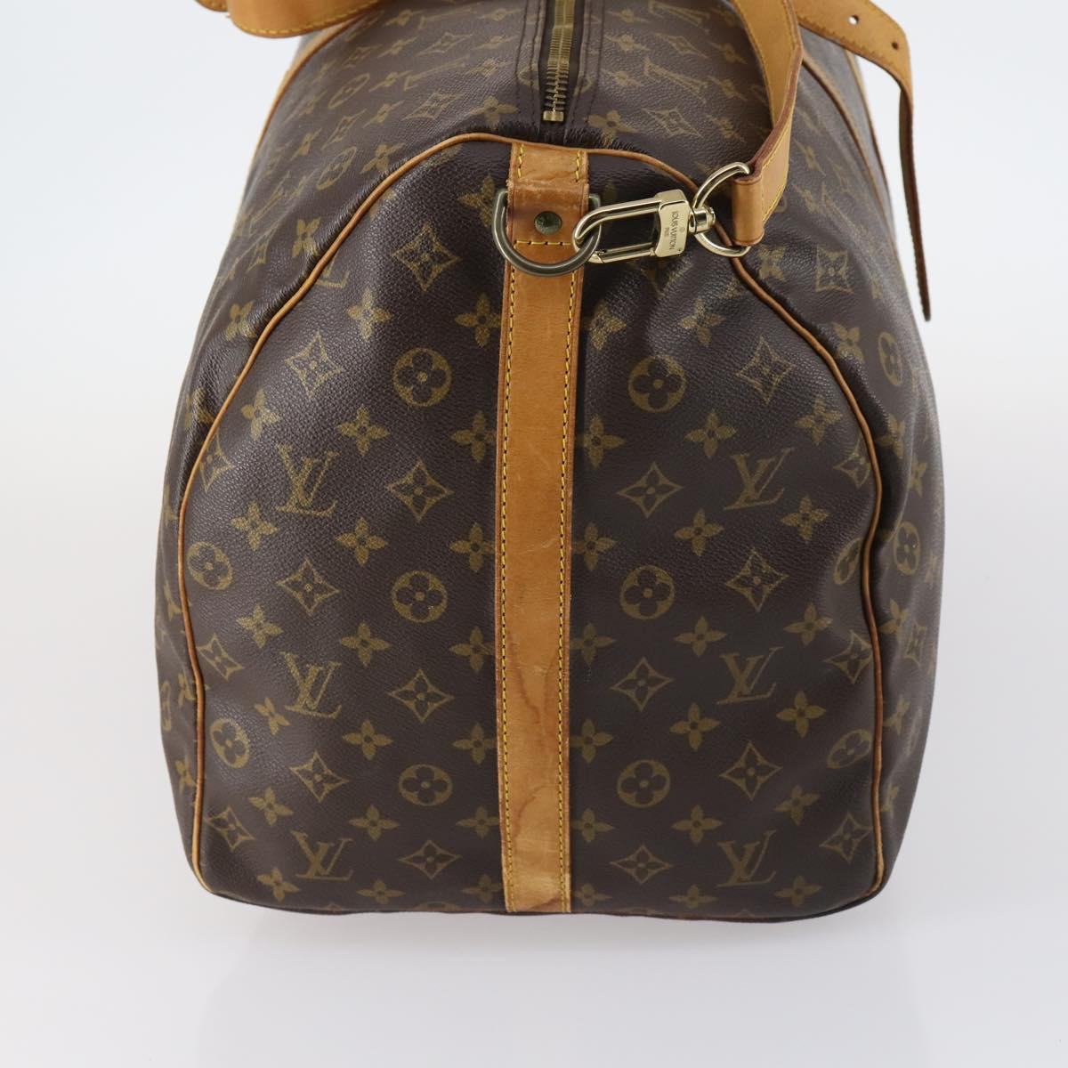 LOUIS VUITTON Monogram Keepall Bandouliere 60 Boston Bag M41412 LV Auth 142476