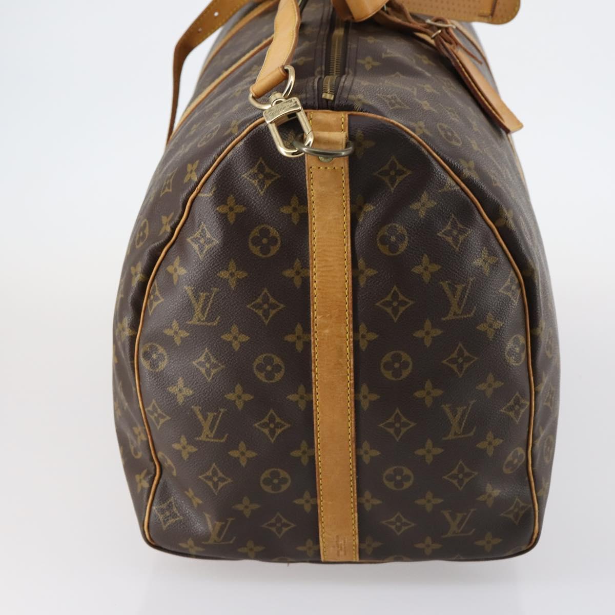 LOUIS VUITTON Monogram Keepall Bandouliere 60 Boston Bag M41412 LV Auth 142476