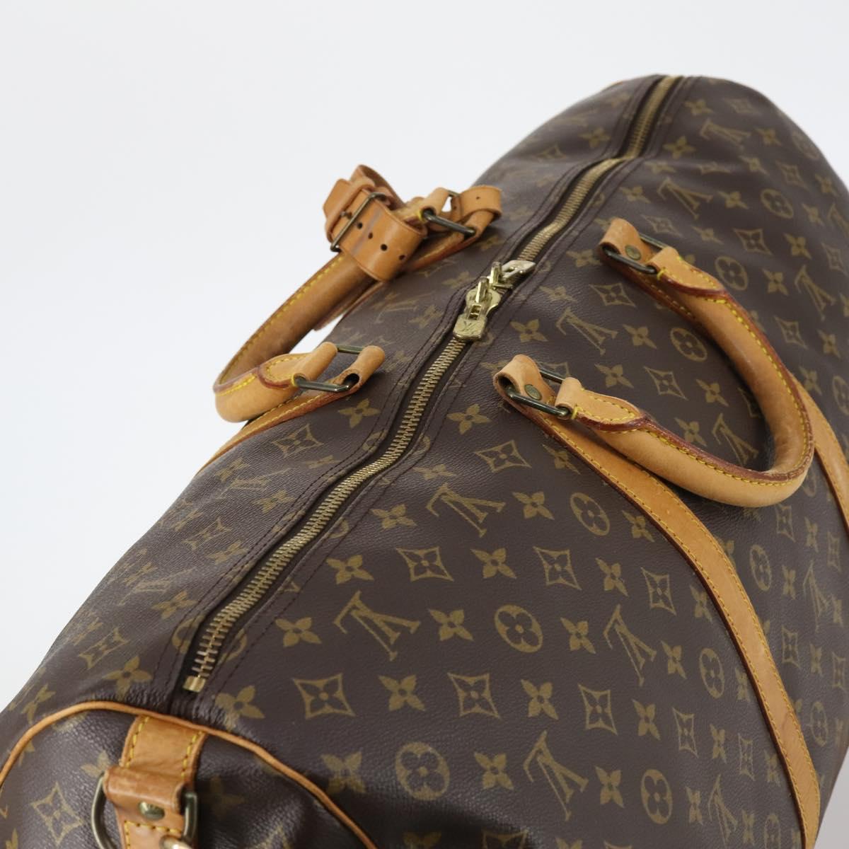 LOUIS VUITTON Monogram Keepall Bandouliere 60 Boston Bag M41412 LV Auth 142476