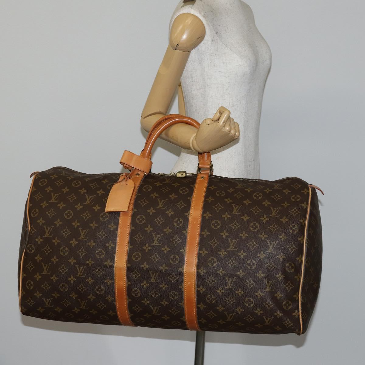 LOUIS VUITTON Monogram Keepall 60 Boston Bag M41422 LV Auth 142477