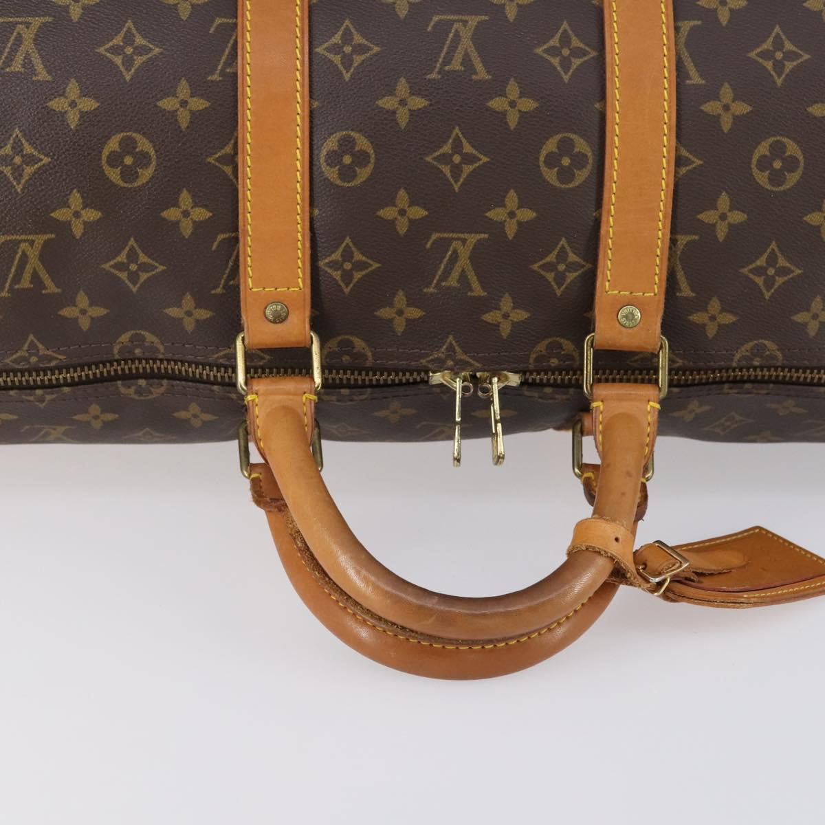 LOUIS VUITTON Monogram Keepall 55 Boston Bag M41424 LV Auth 142478