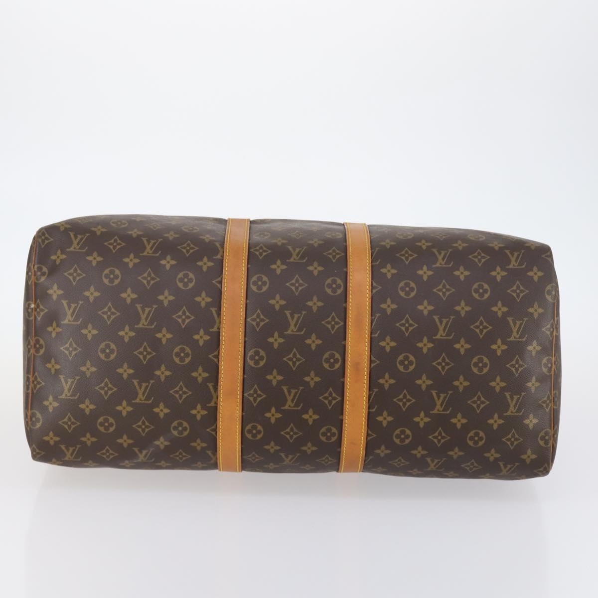 LOUIS VUITTON Monogram Keepall 55 Boston Bag M41424 LV Auth 142478