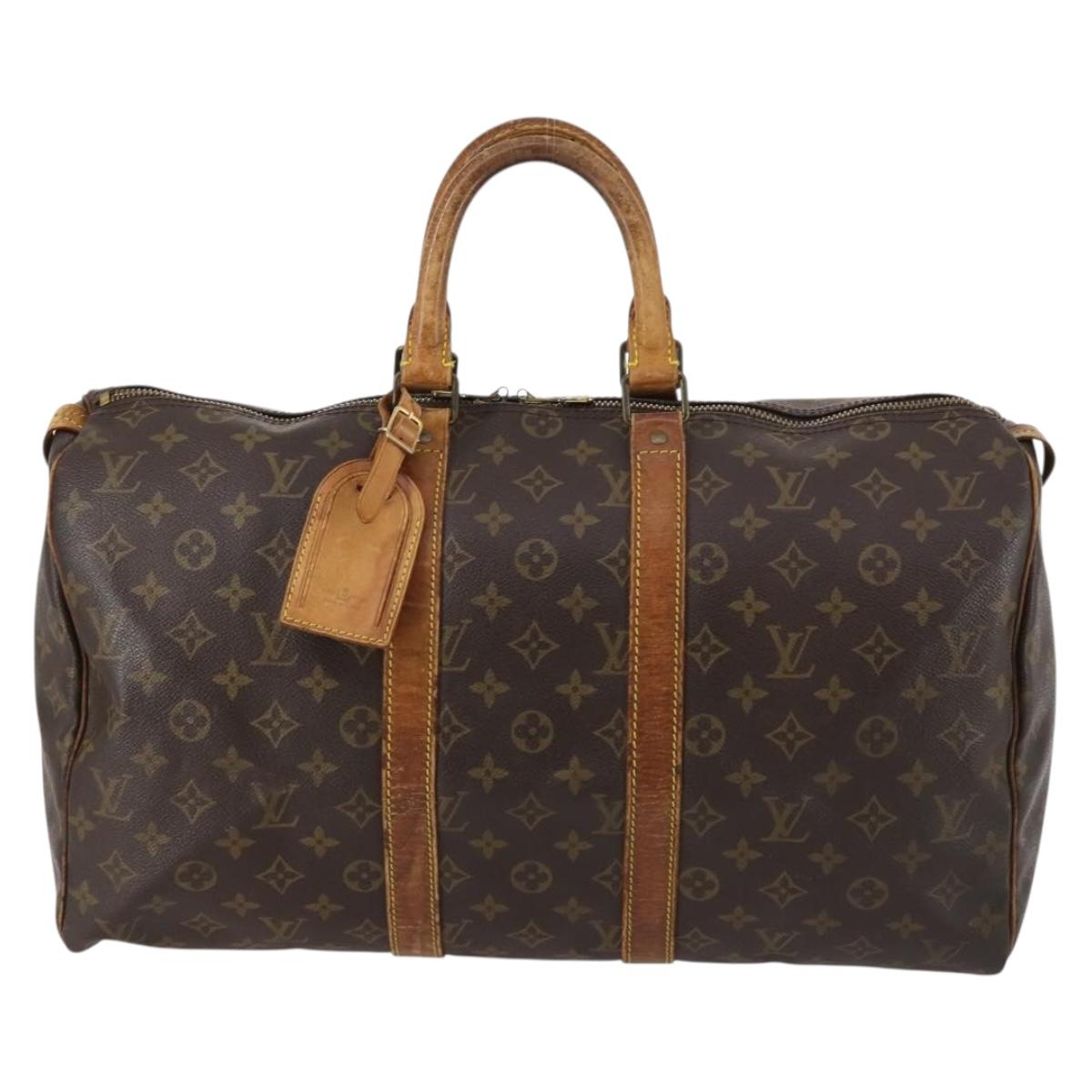 LOUIS VUITTON Monogram Keepall 45 Boston Bag M41428 LV Auth 142486