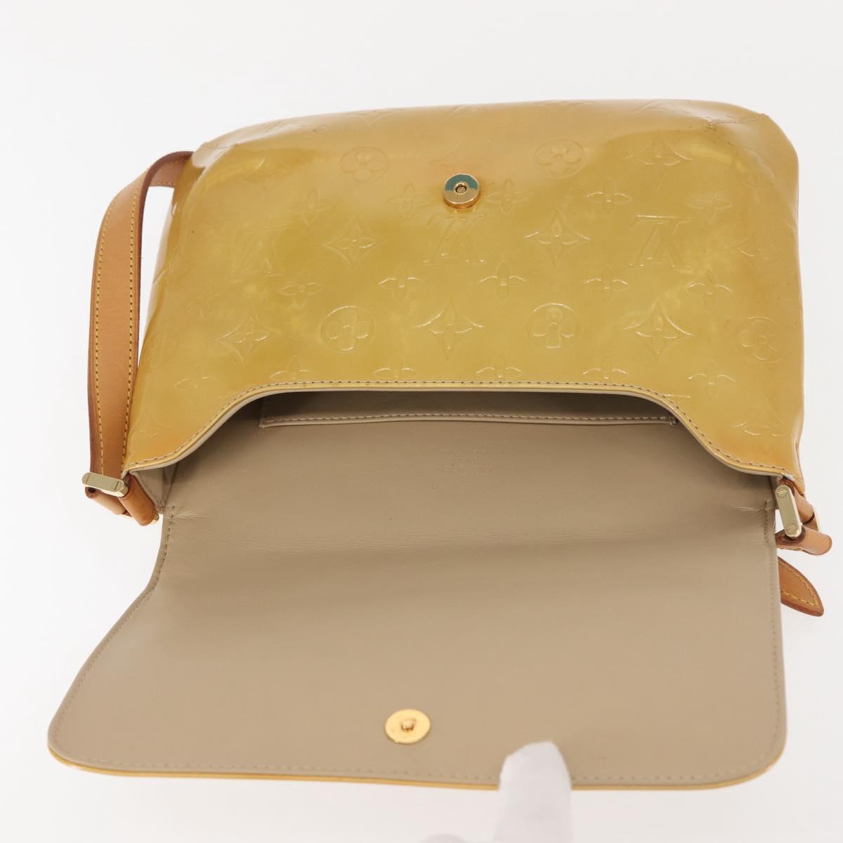 LOUIS VUITTON Monogram Vernis Thompson Street Bag Beige M91301 LV Auth 142494