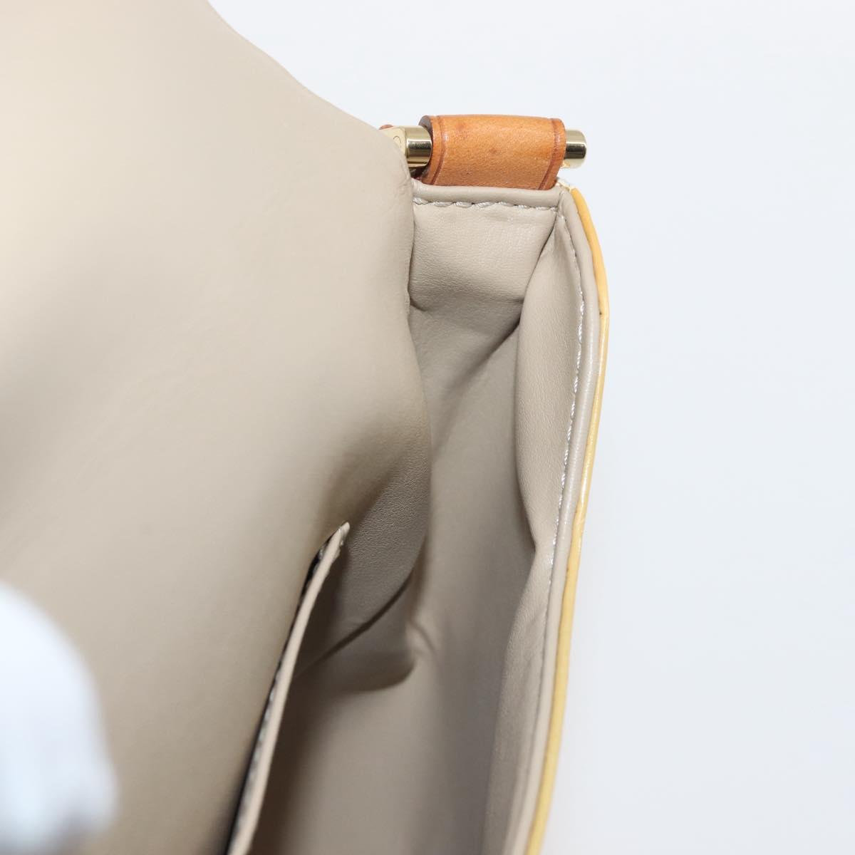 LOUIS VUITTON Monogram Vernis Thompson Street Bag Beige M91301 LV Auth 142494