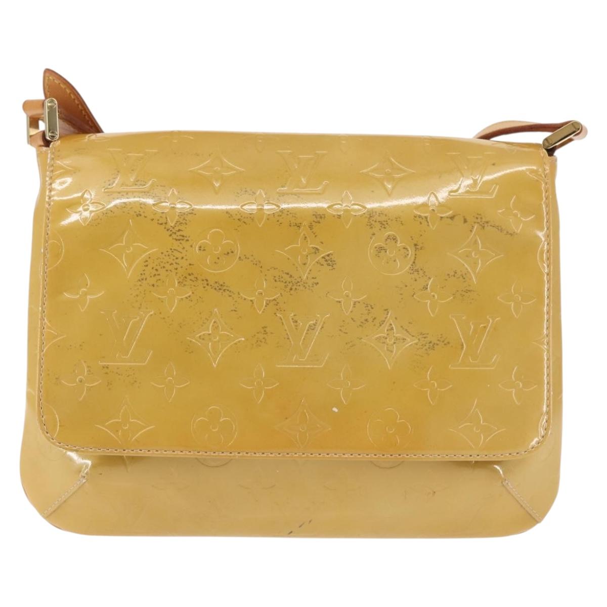 LOUIS VUITTON Monogram Vernis Thompson Street Bag Beige M91301 LV Auth 142494