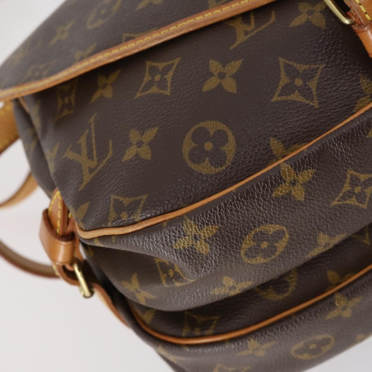 LOUIS VUITTON Monogram Saumur 30 Shoulder Bag M42256 LV Auth 142506