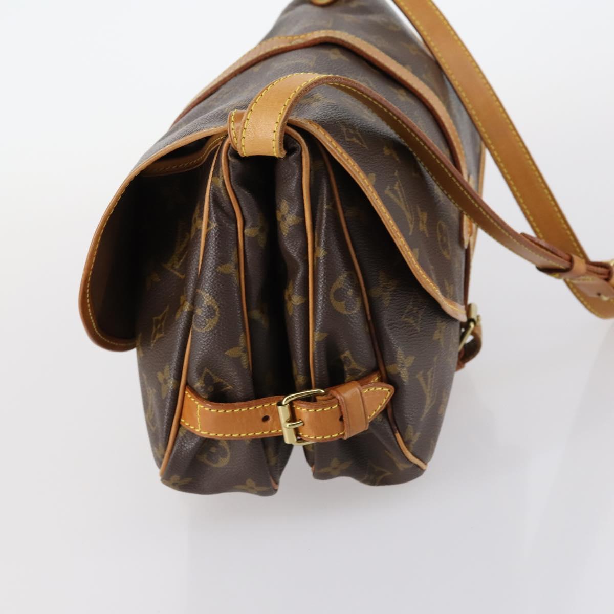 LOUIS VUITTON Monogram Saumur 30 Shoulder Bag M42256 LV Auth 142506
