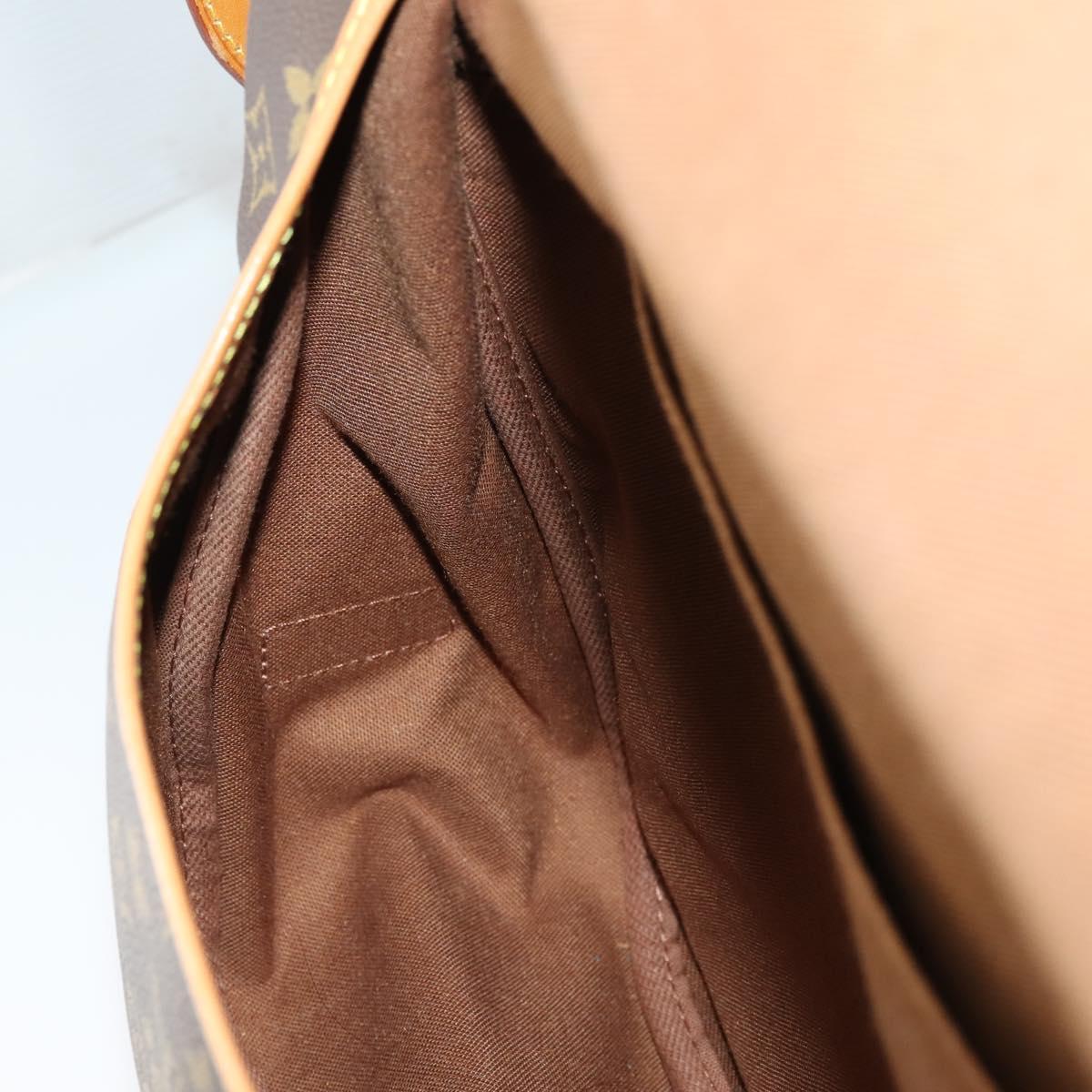 LOUIS VUITTON Monogram Saumur 35 Shoulder Bag M42254 LV Auth 142507