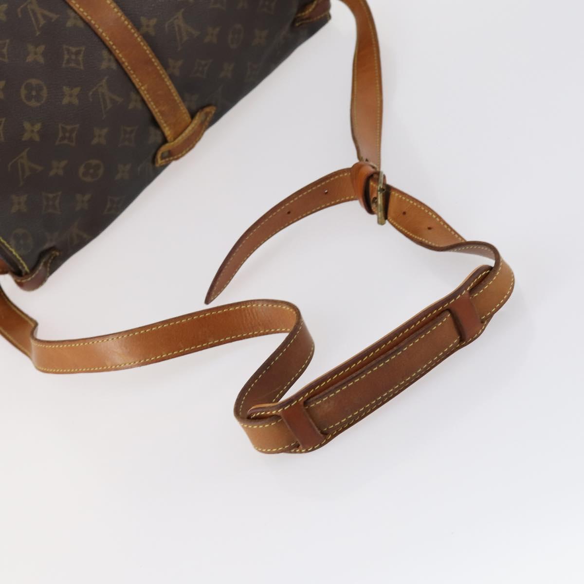 LOUIS VUITTON Monogram Saumur 35 Shoulder Bag M42254 LV Auth 142508