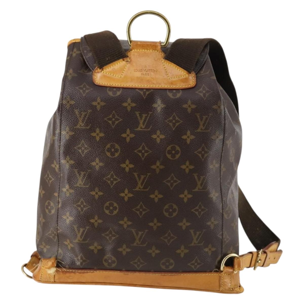 LOUIS VUITTON Monogram Montsouris GM Backpack M51135 LV Auth 142510