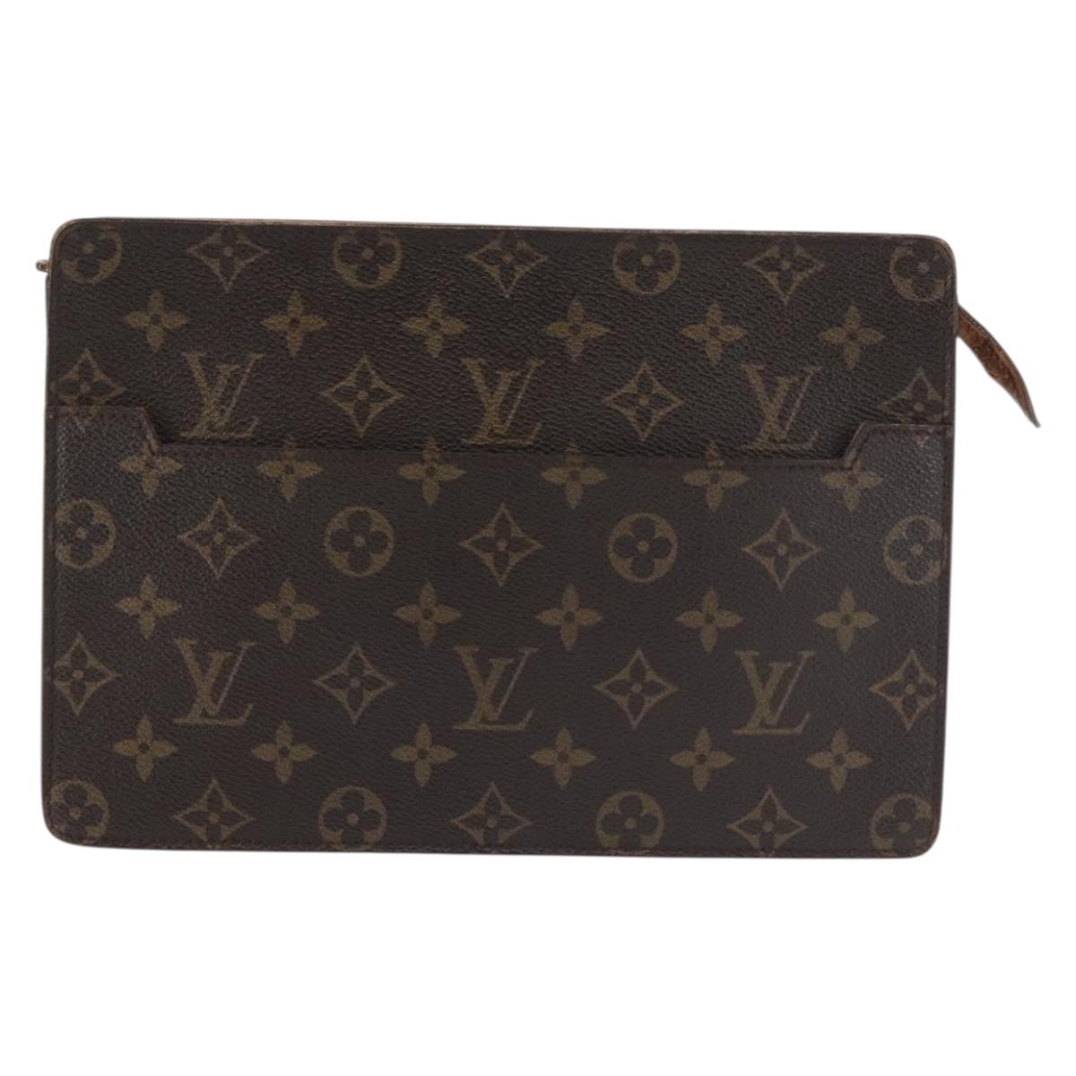LOUIS VUITTON Monogram Pochette Homme Clutch Bag M51795 LV Auth 142513
