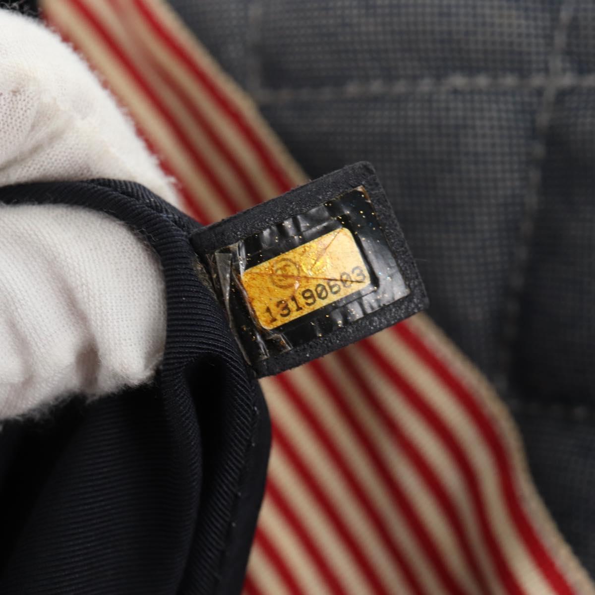 CHANEL Chain Tote Bag Denim Blue Silver CC Auth 142514V