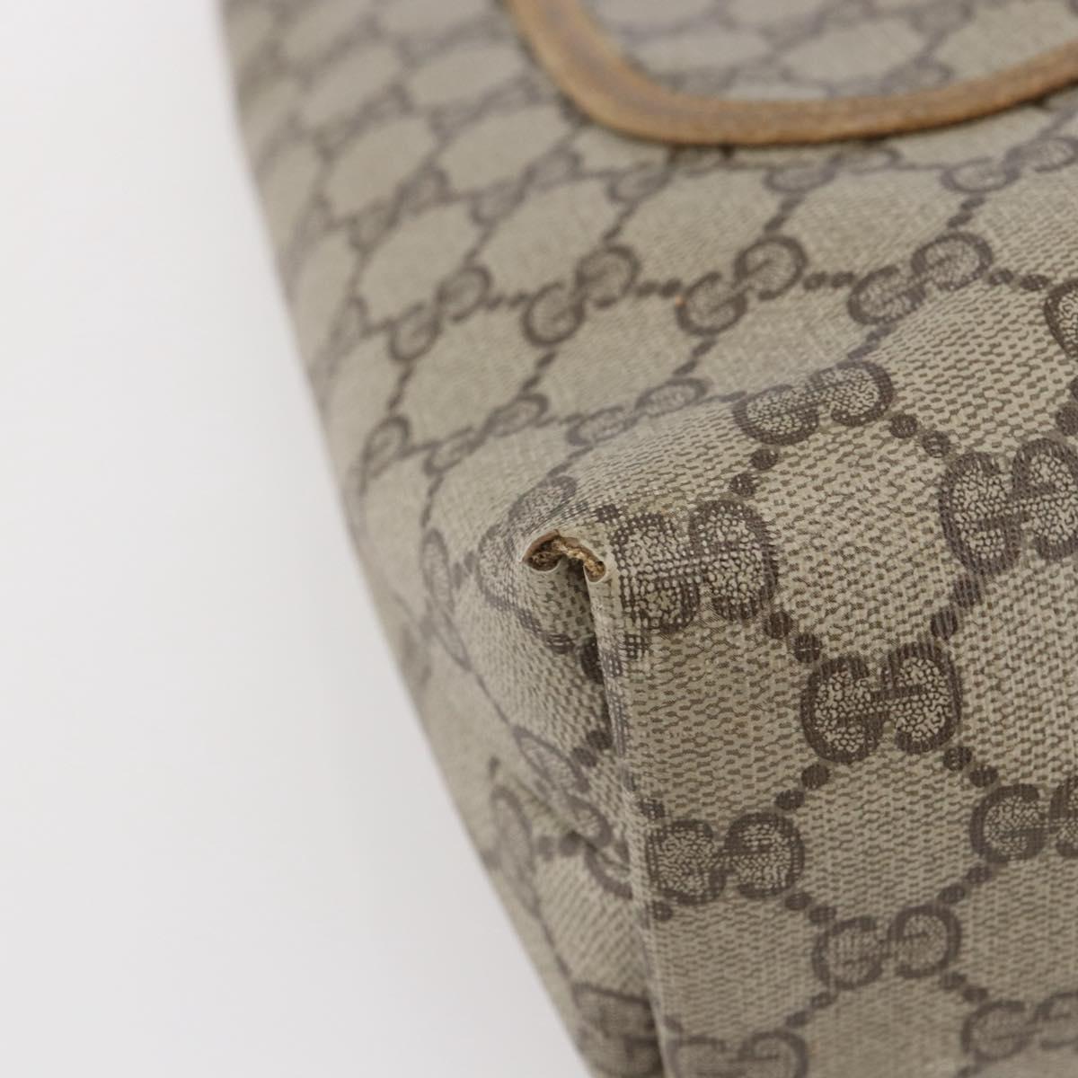 GUCCI GG Supreme Web Sherry Line Tote Bag PVC Beige Red 39 02 003 Auth 142515