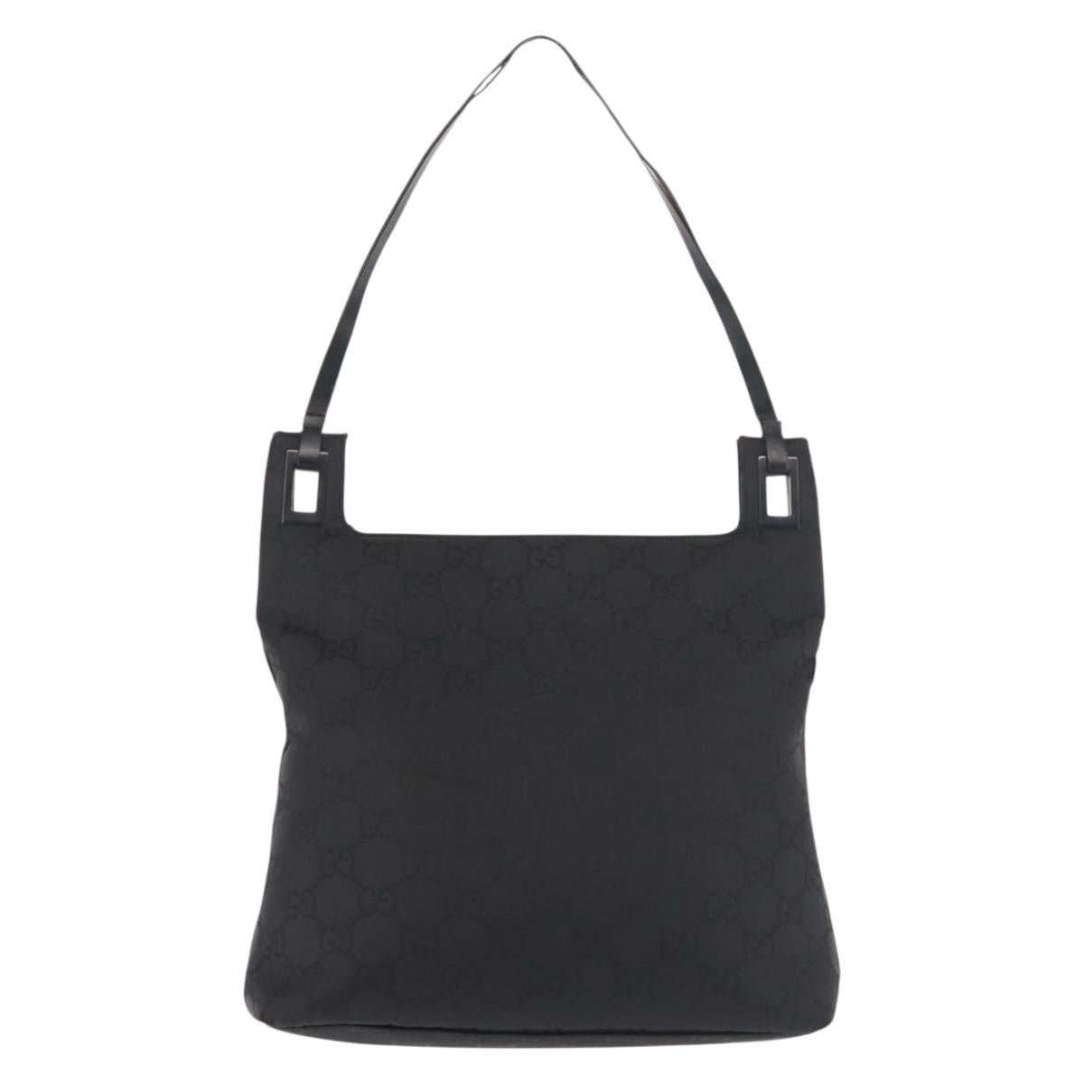 GUCCI GG Canvas Tote Bag Black 001 3102 Auth 142519