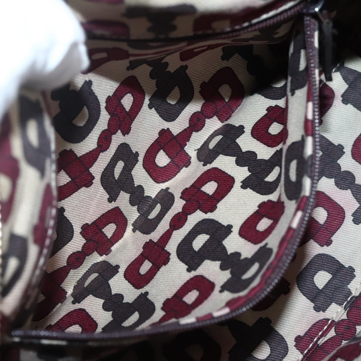 GUCCI GG Canvas Guccissima Hand Bag Leather Brown Gold 130942 Auth 142535