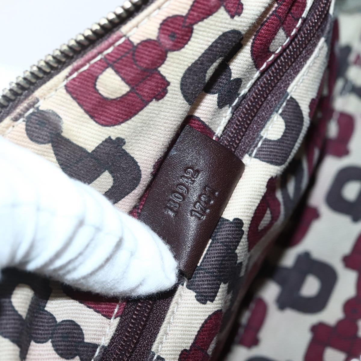 GUCCI GG Canvas Guccissima Hand Bag Leather Brown Gold 130942 Auth 142535