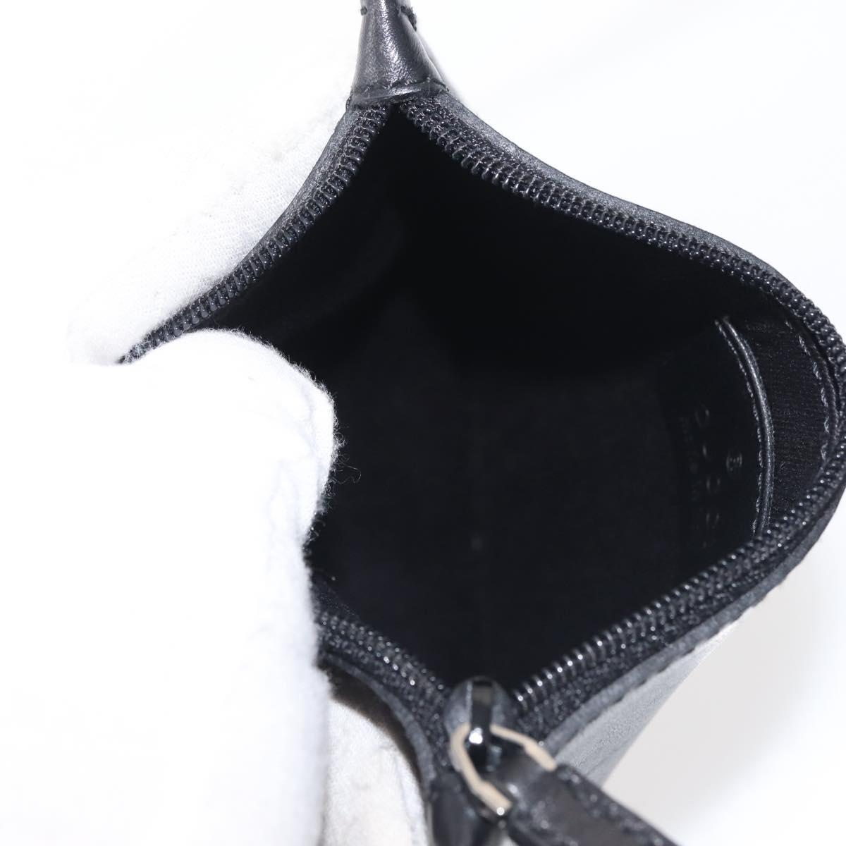 GUCCI GG Canvas Hand Bag Black Silver 94898 Auth 142537