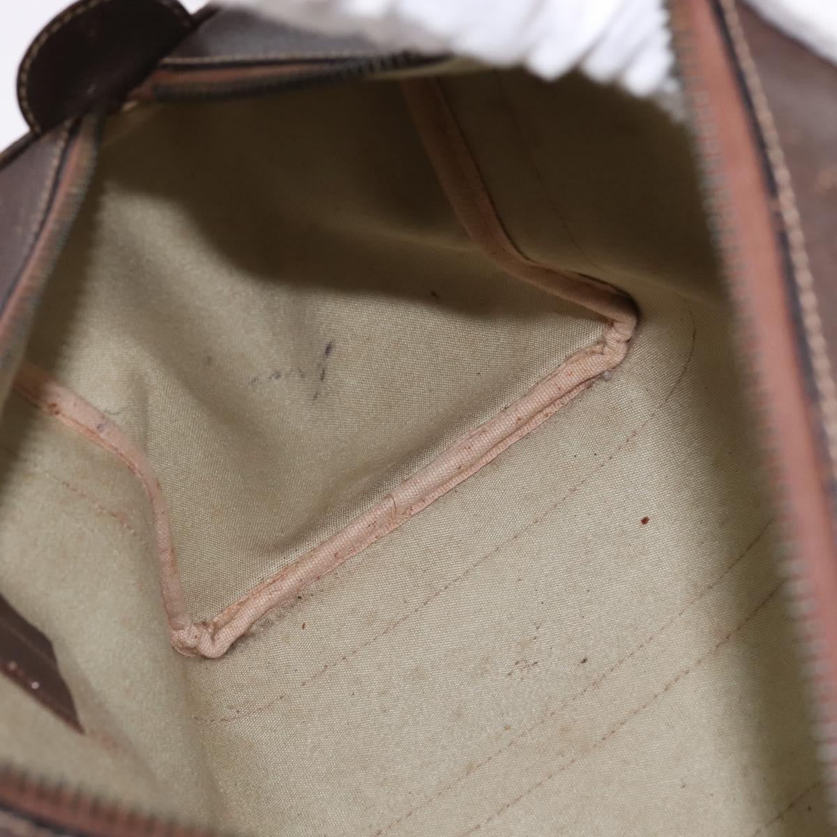 GUCCI GG Supreme Web Sherry Line Hand Bag PVC Beige Gold Red Auth 142539