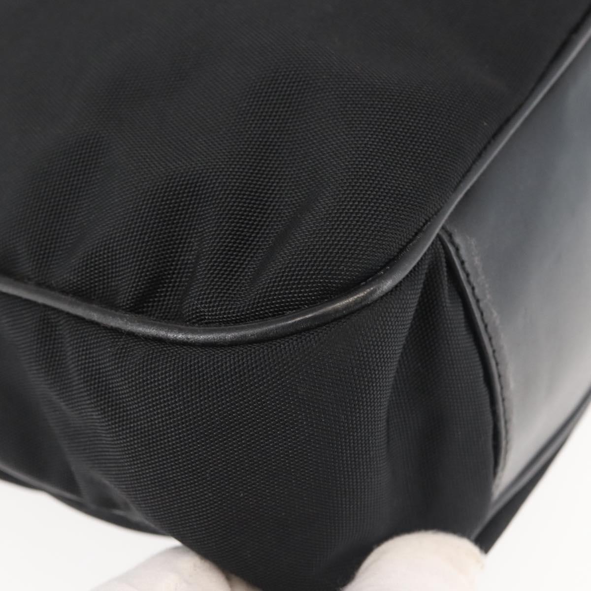 GUCCI Bamboo Hand Bag Canvas 2way Black Silver 001 1638 1705 Auth 142542