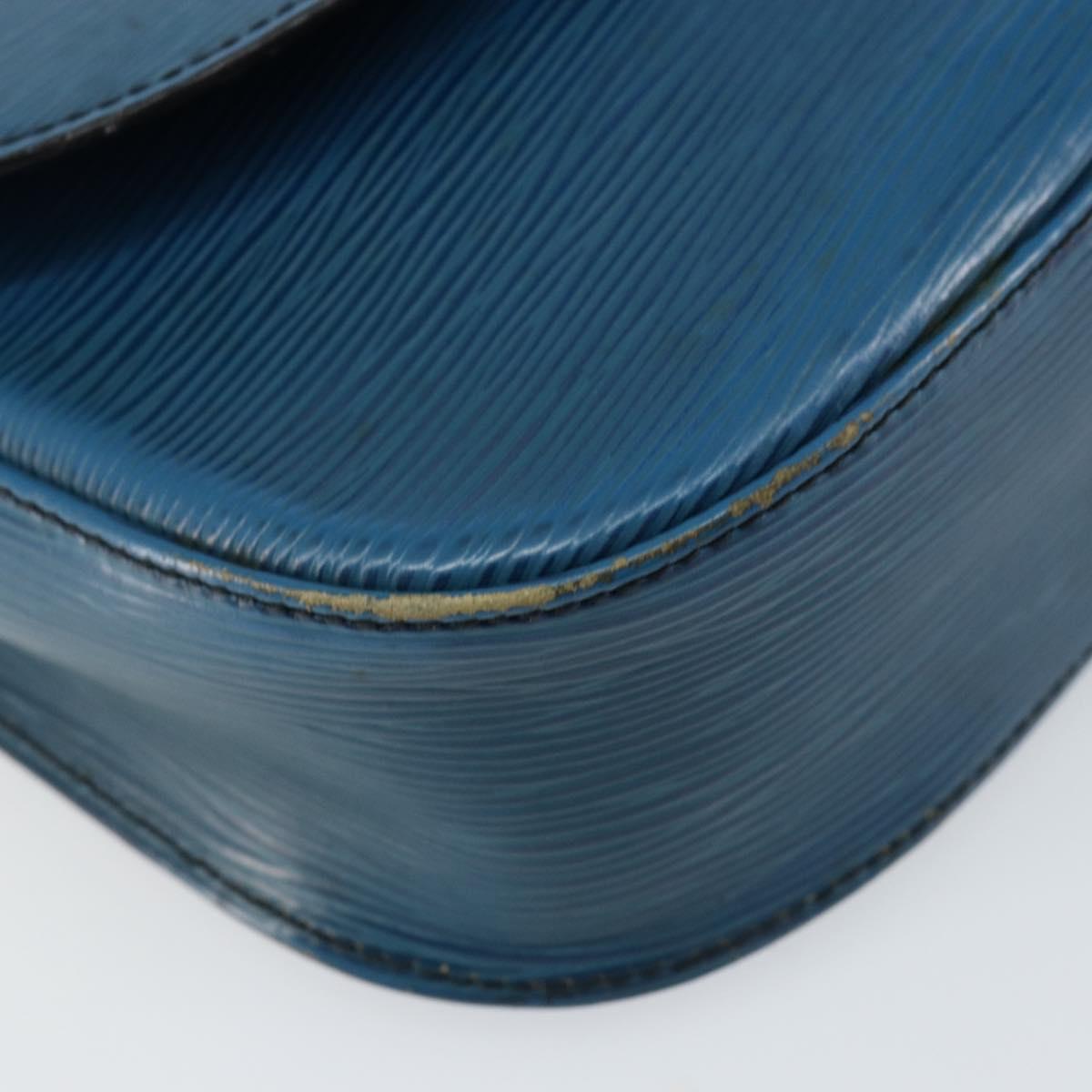 LOUIS VUITTON Epi Saint Cloud GM Shoulder Bag Toledo Blue M52195 LV Auth 142604