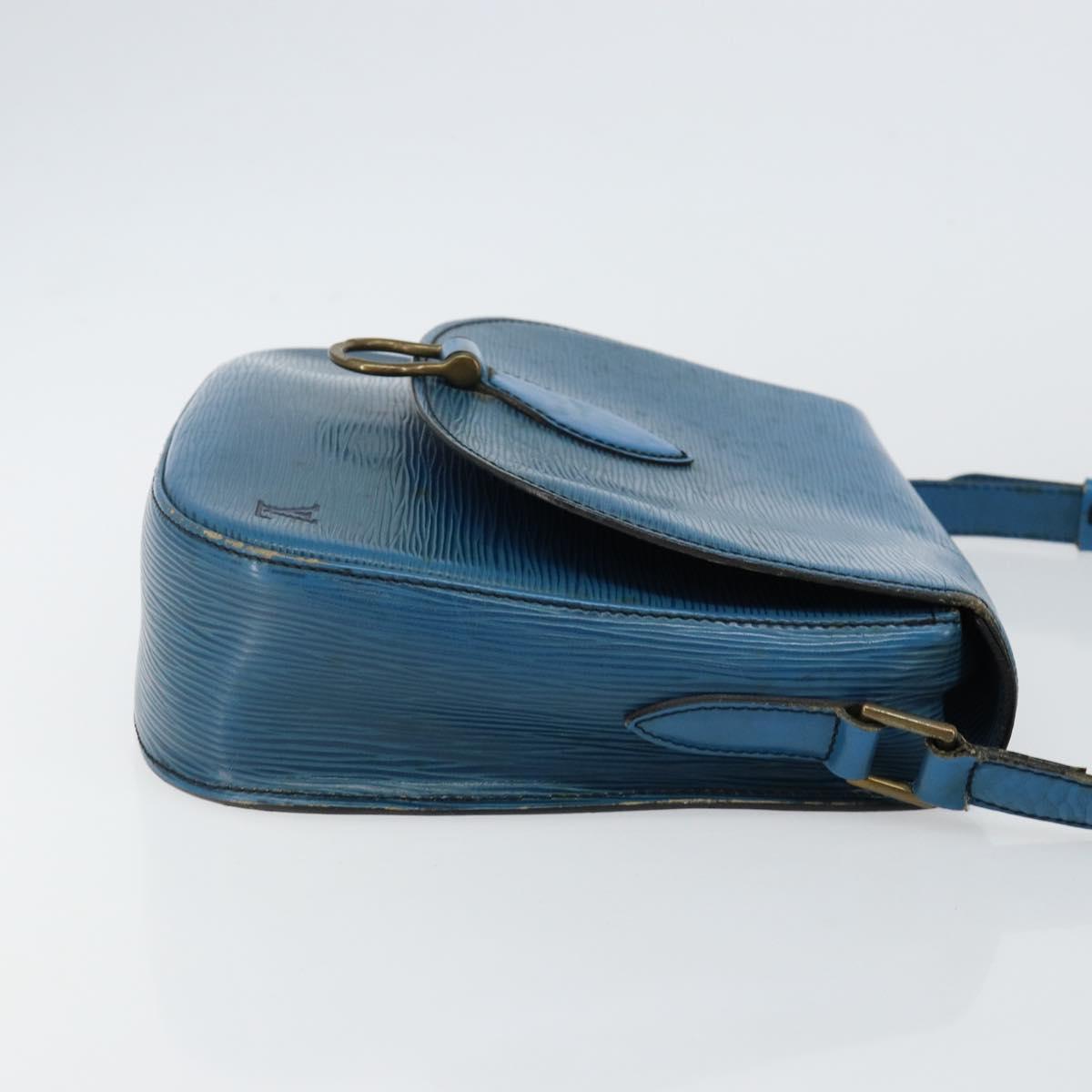 LOUIS VUITTON Epi Saint Cloud GM Shoulder Bag Toledo Blue M52195 LV Auth 142604