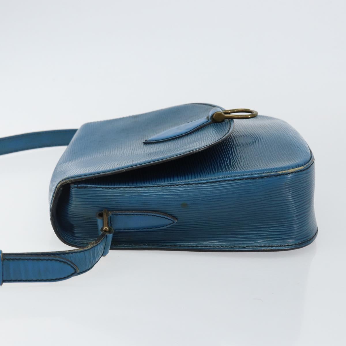 LOUIS VUITTON Epi Saint Cloud GM Shoulder Bag Toledo Blue M52195 LV Auth 142604