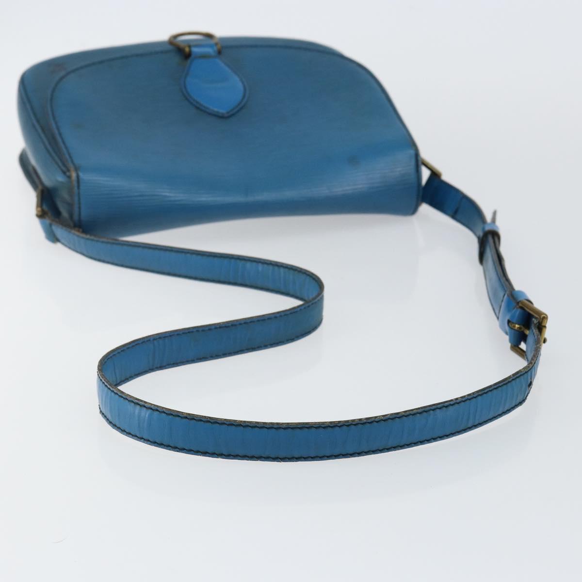 LOUIS VUITTON Epi Saint Cloud GM Shoulder Bag Toledo Blue M52195 LV Auth 142604