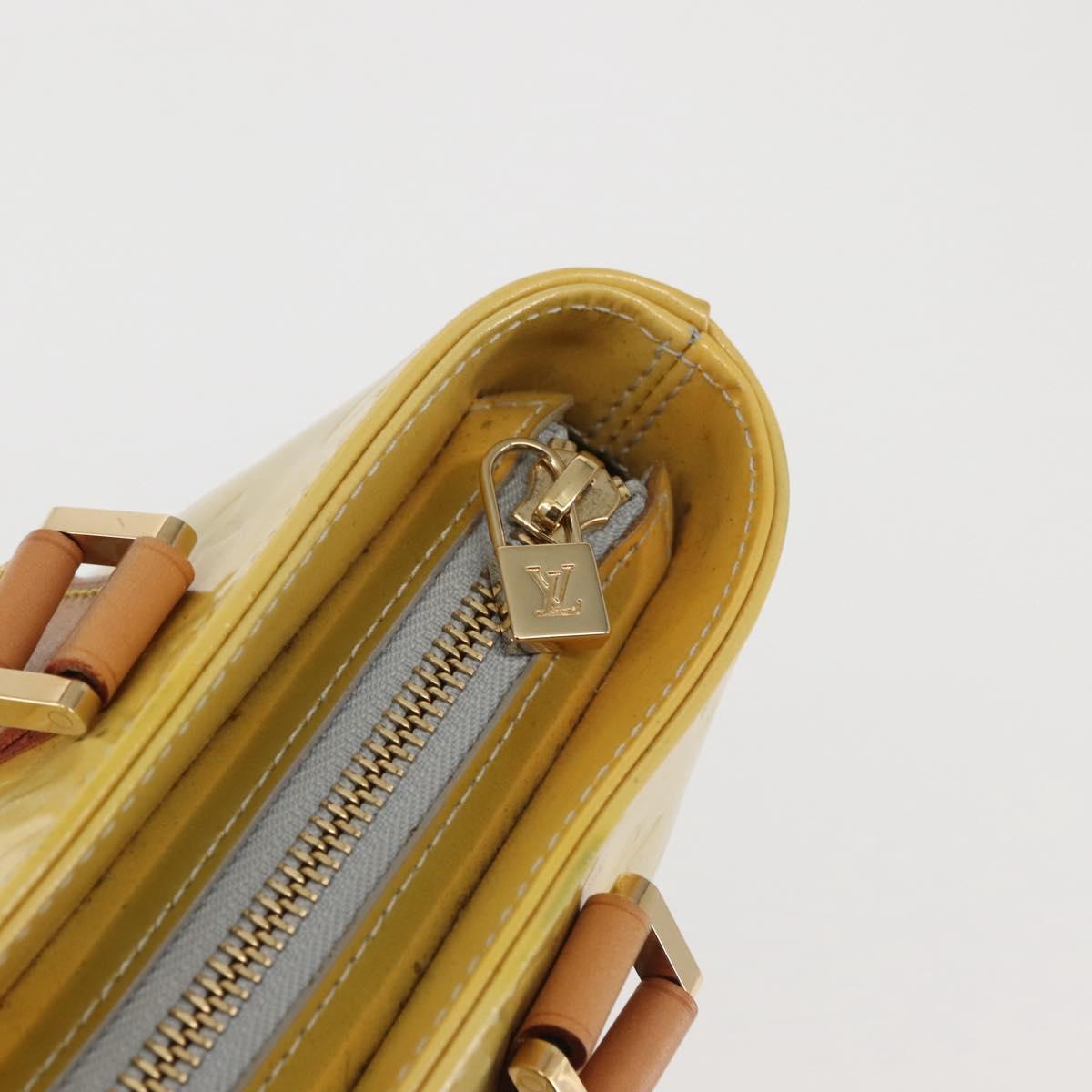 LOUIS VUITTON Monogram Vernis Houston Hand Bag Gris M91053 LV Auth 142613