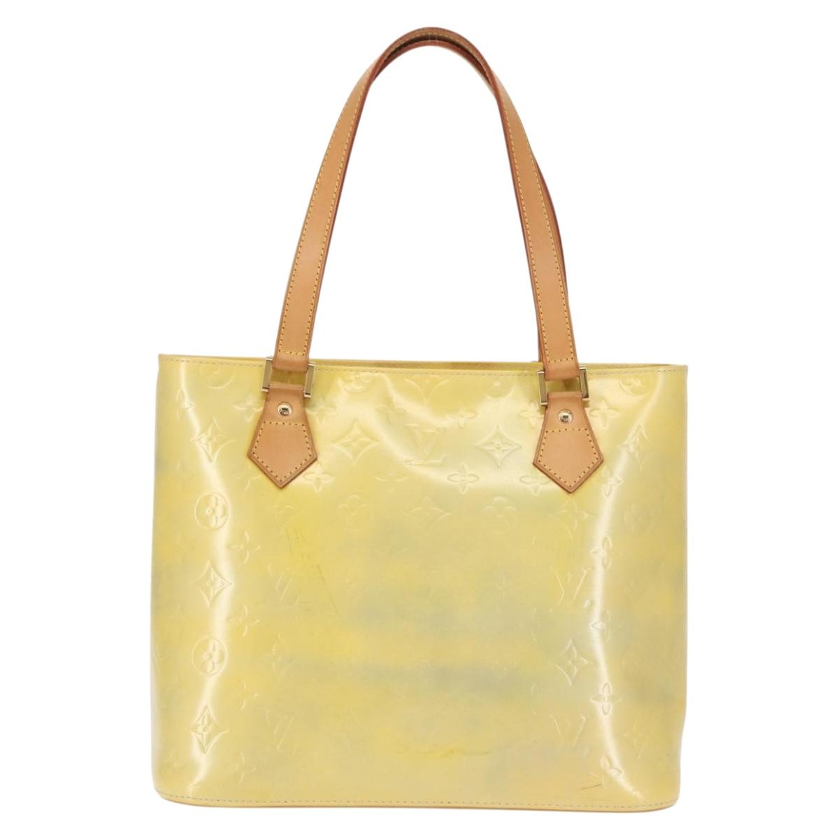 LOUIS VUITTON Monogram Vernis Houston Hand Bag Gris M91053 LV Auth 142613