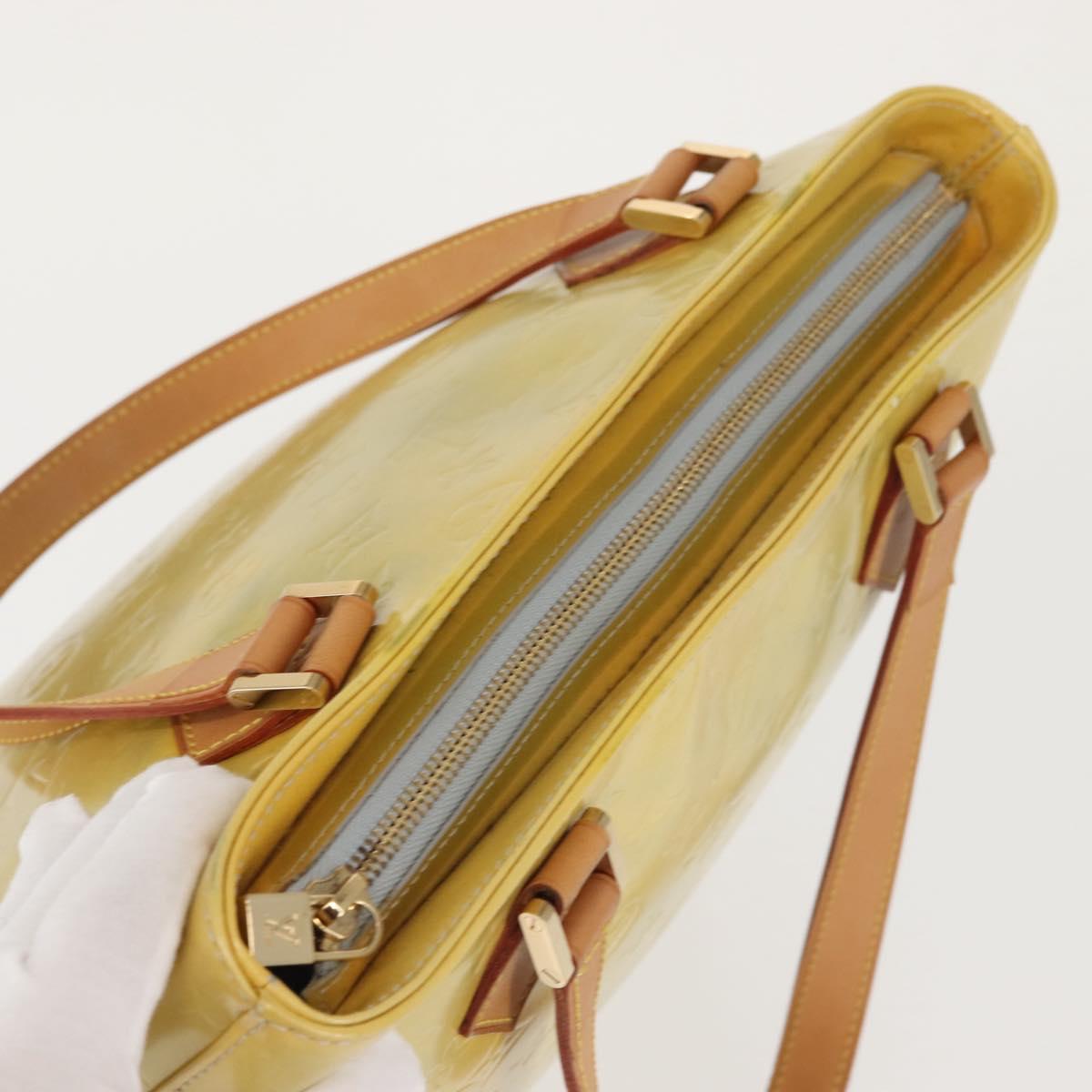 LOUIS VUITTON Monogram Vernis Houston Hand Bag Gris M91053 LV Auth 142613