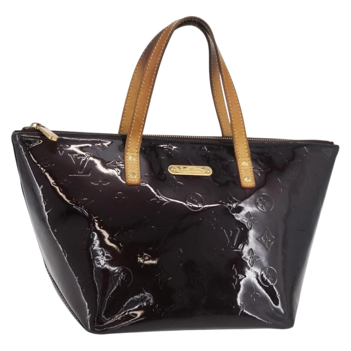 LOUIS VUITTON Monogram Vernis Bellevue GM Tote Bag Amarante M93589 Auth 142614
